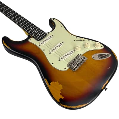 Vintage V6MR-SB Icon Series SSS with Rosewood Fretboard- Distressed Sunburst (Used) image 6