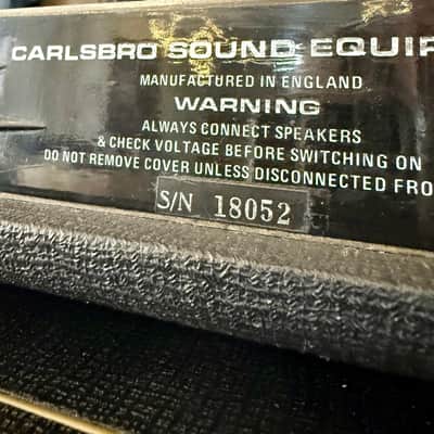 Carlsboro 60 twin power amp c 1970 original vintage arbiter partridge hiwatt UK England tube amplifier image 10