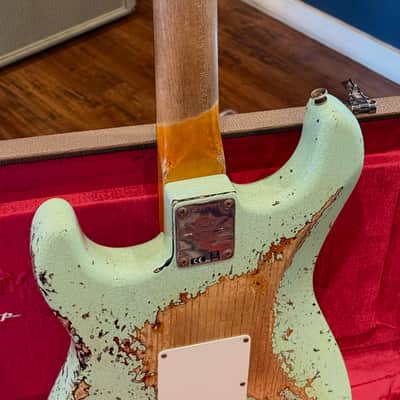 Fender Custom Shop 1961 Stratocaster - Aged Surf Green Over 3 Tone Sunburst image 6