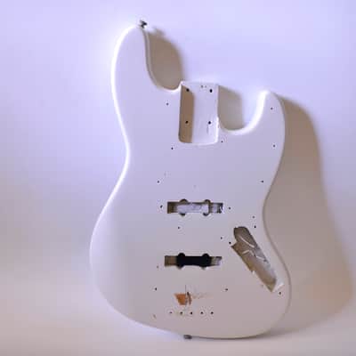 1965-1966 Fender Jazz Bass BODY White Refinish Light 4.7LBS 1960's Vintage Guitar image 1