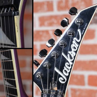 Jackson USA Custom Shop RR1 Rhoads Purple w/ Black Bevels 1986 w/Hard Shell Case image 12