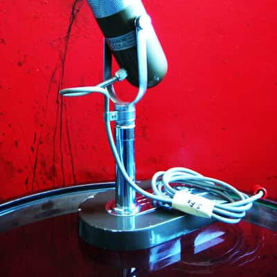 Vintage 1960's Aiwa DM-17 dynamic omni-directional microphone High Z w cable & stand Lafayette Calrad Olson image 12