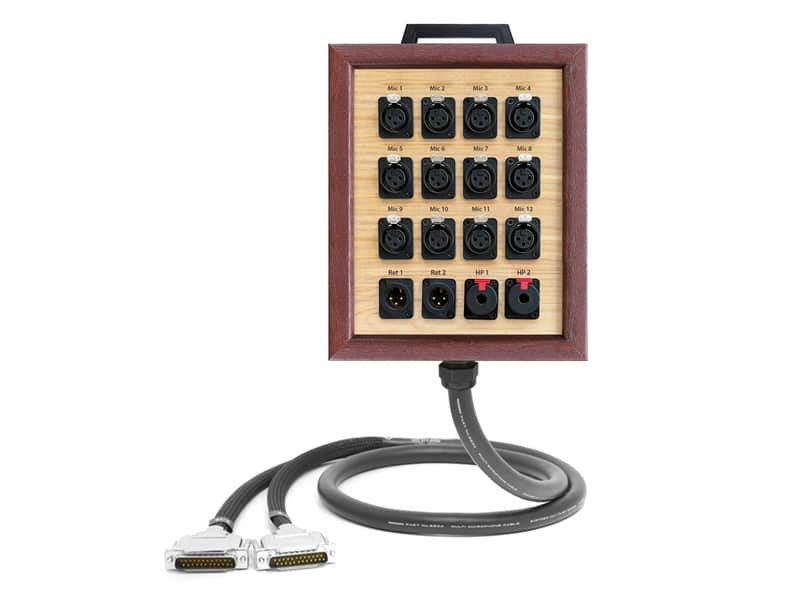 16-Channel Laser-Engraved Wooden Studio Wall Box / Stage Box to Dual DB25 | Made from Mogami 2934 & Neutrik Gold Connectors | Premium Finish | 30 Feet image 1