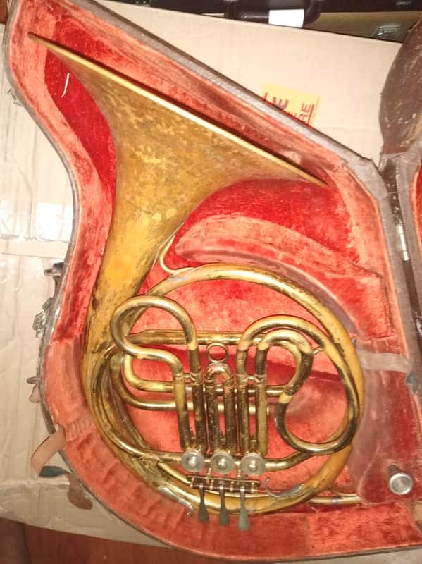 Elkhart Band Instrument Co. Single French Horn, USA, with case/MP image 1