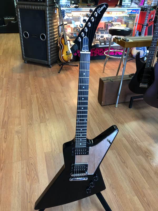即発送 gibson explorer 純正バッグ ワランティーカード付き Gibson Explorer 2002 Black Factory mirror guard, OHC, paperwork