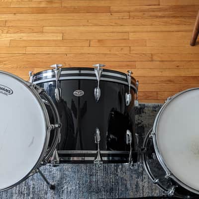 Slingerland Vintage 1979 Piano Black Drums w/14x5 Sound King Snare & Slingerland Tom Stand (22x14, 15x10, 16x16) image 3