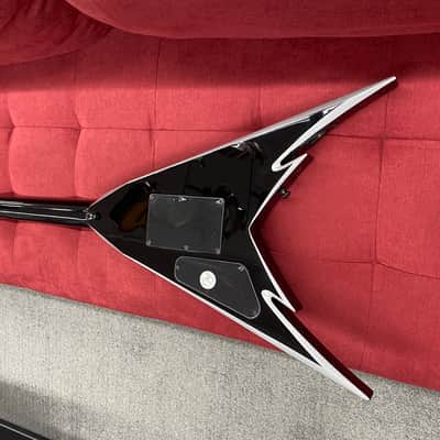 Jackson X Series Signature Phil Demmel Demmelition King V PDX-2 - 2015 - Black with Silver Bevels w/ Bare Knuckle Pickups and Bag image 12