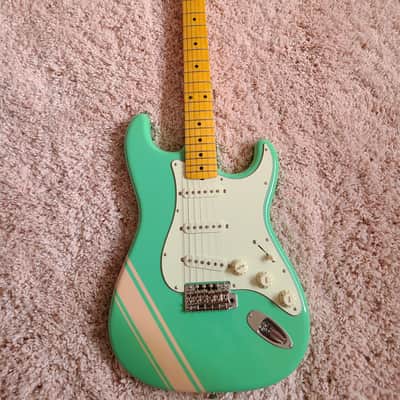 Fender FSR Traditional 50s Stratocaster 2018 - Surf Green / Shell Pink Competition Stripe image 6