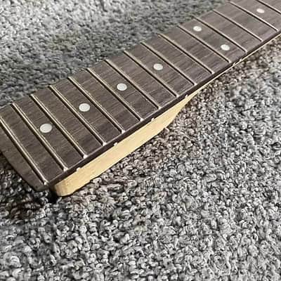Black Left Handed Strat Style Guitar Neck, Rosewood 22 Frets Fingerboard image 4