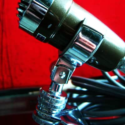 Vintage 1960's Aiwa DM-14 dynamic harp microphone High Z w accessories Calrad Lafayette Olson Shield image 7