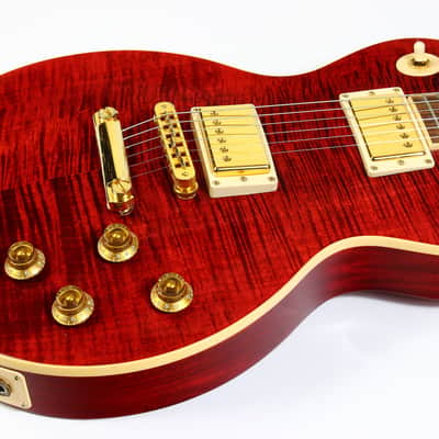 Gibson USA 50s Les Paul Standard Plus 2006 | Black Cherry Flametop Gold Hardware AA Top image 7