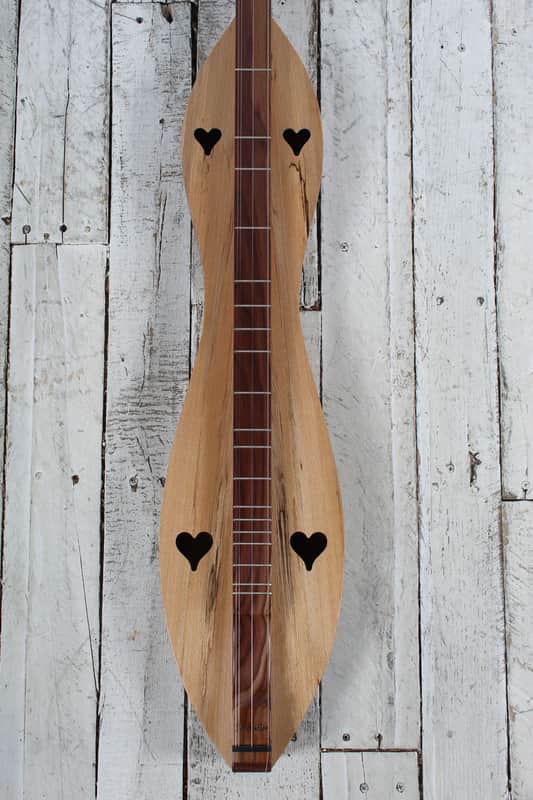 McSpadden 4 String Flathead Hourglass Spalted Sycamore Dulcimer with Gig Bag image 1