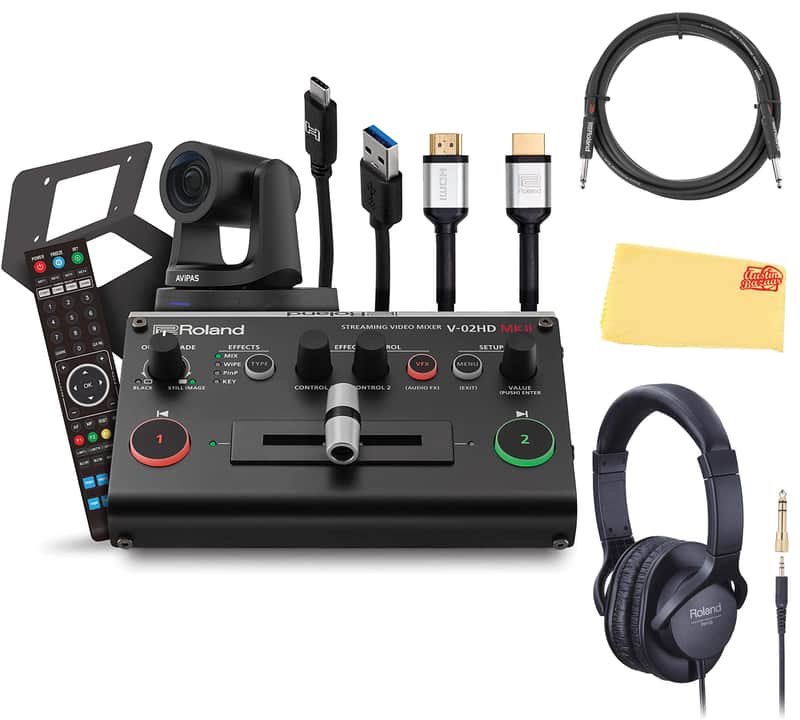 Roland PTZ Single Camera Bundle w/ Headphones image 1