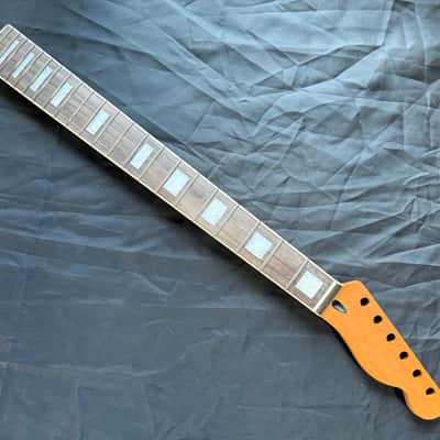BMC Guitar Neck Tele® Telecaster® 22 Fret Maple MOP Block Inlays Bound With Rosewood Fingerboard Nitro Lacquer 2025 - 9.5 Radius   [TN110] image 1