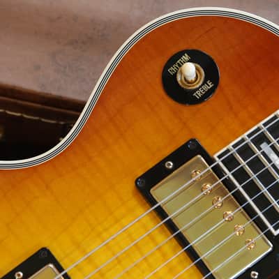 2015 Gibson Custom Shop Les Paul Custom Figured Electric Guitar Iced Tea Burst + COA OHSC image 4