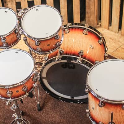 DW Collector's Red Burst Over Quilted Maple - 22,10,12,16,6.5x14 - SO#1134313 image 7