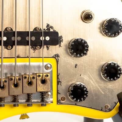 Daion Savage Yellow Electric Bass w/ Original Daion Branded Hardshell Case image 5