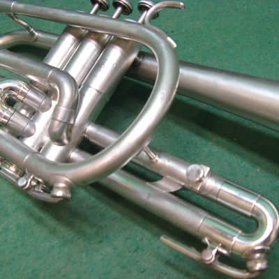 Holton Super Collegiate Silver Cornet 1955 - Reconditioned - Case & Bach 7C MP image 5