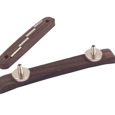Mandolin Rosewood Archtop Bridge with Nickle Saddles Height Adjustable Compensated Bridge image 3