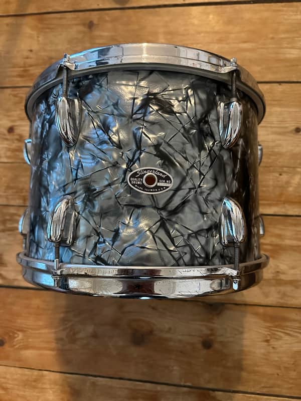 Slingerland Tom 13x9 1970’s Niles badge 1970’s - Black Diamond pearl image 1
