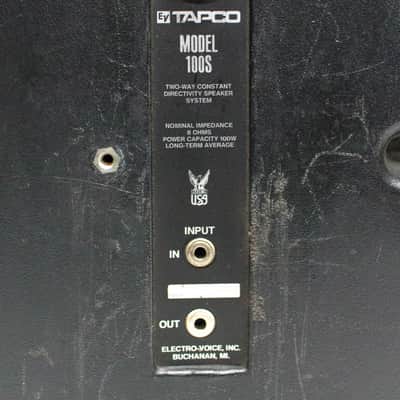 Electro Voice EV Tapco Model 100s Stage Monitor Speaker Pair | Reverb
