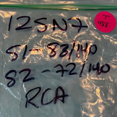 1953 RCA 12SN7GT Vintage 1950s Clear Glass Black Plate Tube! T488 image 8