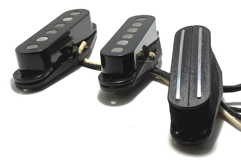 AlNiCo Phat Single + AlNiCo Rail SSS Bridge, Middle & Neck Pickup Set, AR5 Rail Strat Sized Humbucker + Middle & Neck Phat Strat Single Coils image 1