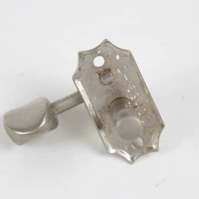 1960s Vintage Kluson Gibson Deluxe Double Line D169400 Metal Knob Tuner Bass Side ~NICKEL~ USA image 4