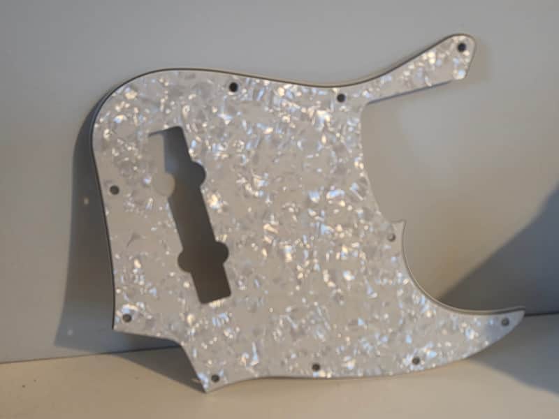 Jazz Bass V Aged Pearl Pickguard image 1