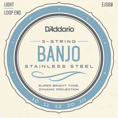 D'Addario Banjo Strings EJS60 Stainless Steel Light Loop End EJS60 image 1