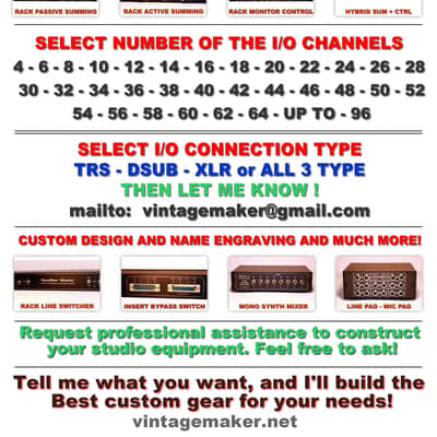 8 Input Channel Analog Summing Mixer for Synth - DAW - Drum Machine - Stereo Balanced - Customize Your Studio Mixer - New! image 8