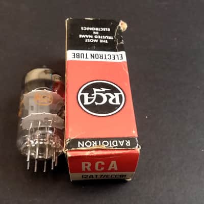 Vintage RCA 12AT7 Preamp Tube Grey Plate ECC81 NOS image 2