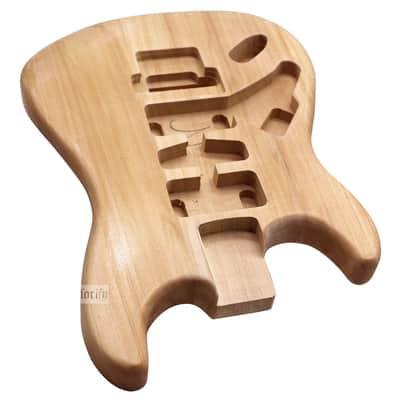 Left handed ST guitar body poplar wood guitar barrel image 3