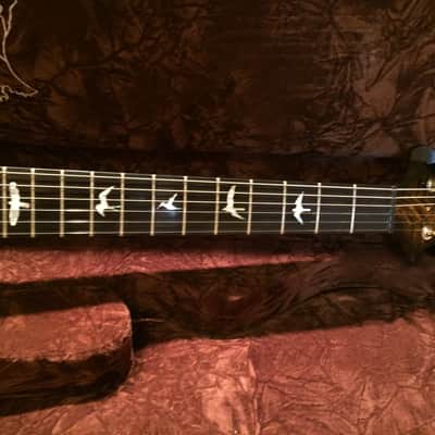 PRS Private Stock #6049 single Cut Trem in Tiger Eye Smoked Burst with Brazilian neck image 4