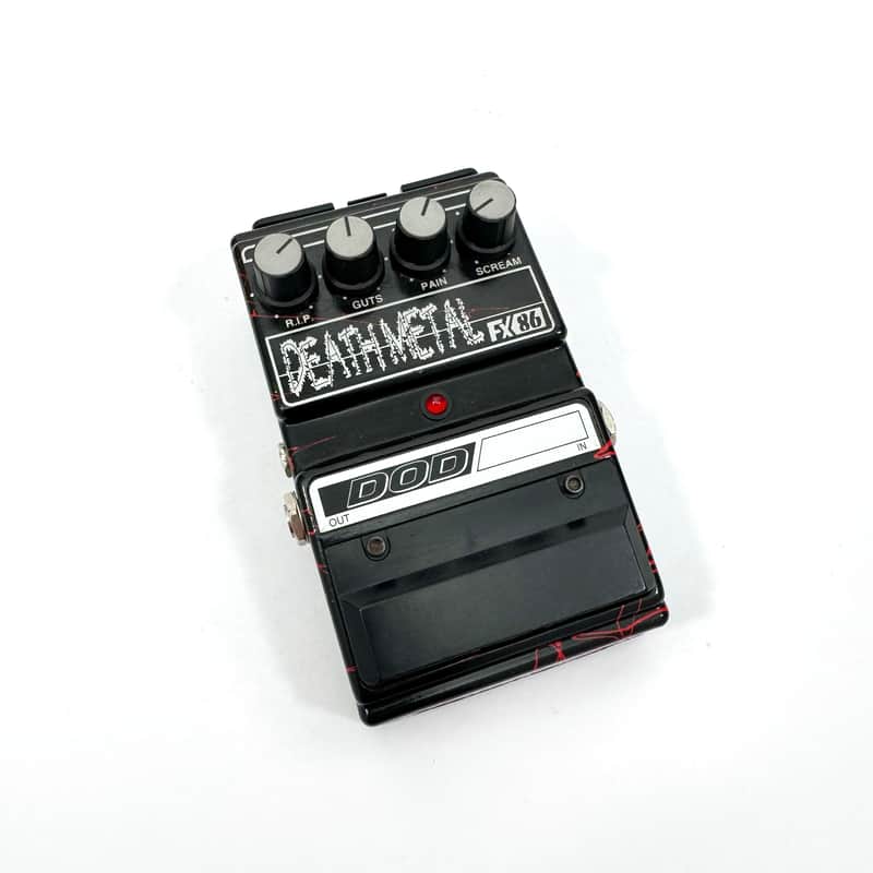 DOD Death Metal Distortion FX86B Pedal 1990s - Black/Red Splatter image 1