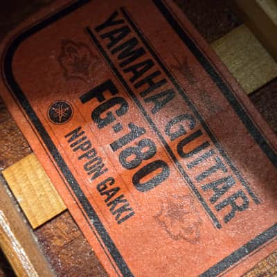 Vintage 1968/1969 Yamaha FG-180 Dreadnought Acoustic Guitar (Red Label / Nippon Gakki) image 2