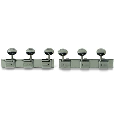Kluson 3 On A Plate Deluxe Series Tuning Machines For Lap Steel Guitar Chrome