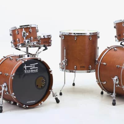 TreeHouse Custom Drums 8-piece Plied Maple Drumset "Middle Brown 8-pc" image 5