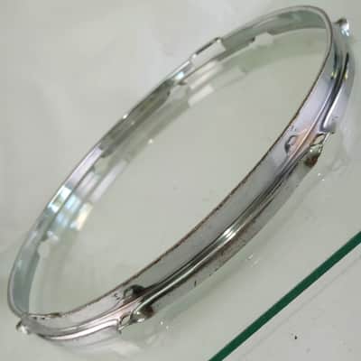 Ludwig 15"COB Triple-Flange Snare Drum Chrome-BRASS Resonant Rim/Hoop 8Lug50-60s image 3