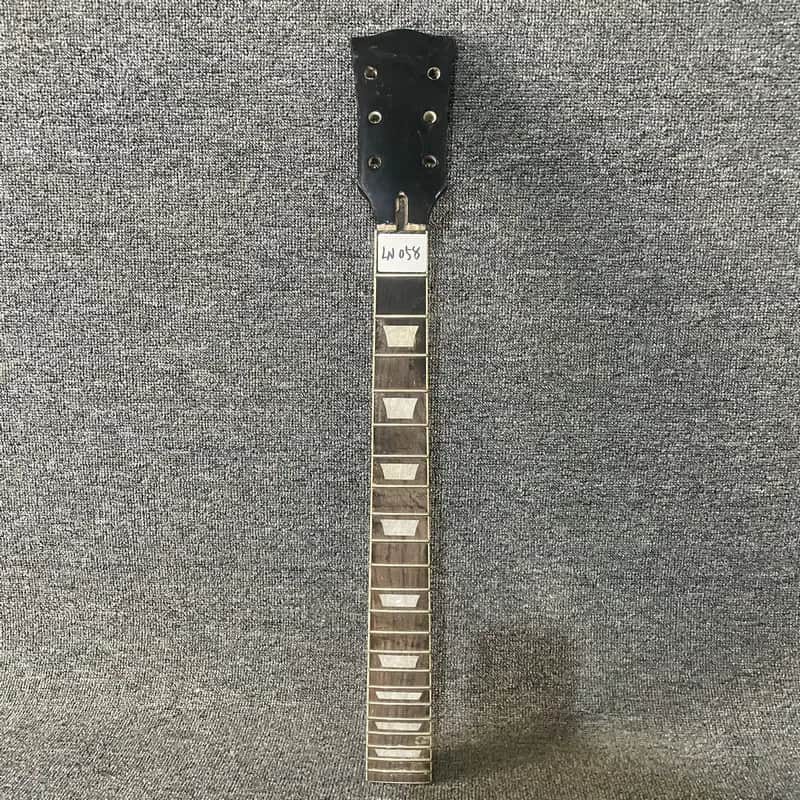 Black 6 String Guitar Neck, 22 Frets, 628mm Scale image 1