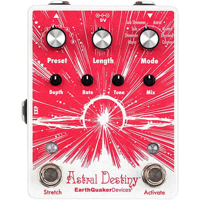 Mint EarthQuaker Devices Astral Destiny Modulated Octave Reverb Effects Pedal Red image 1