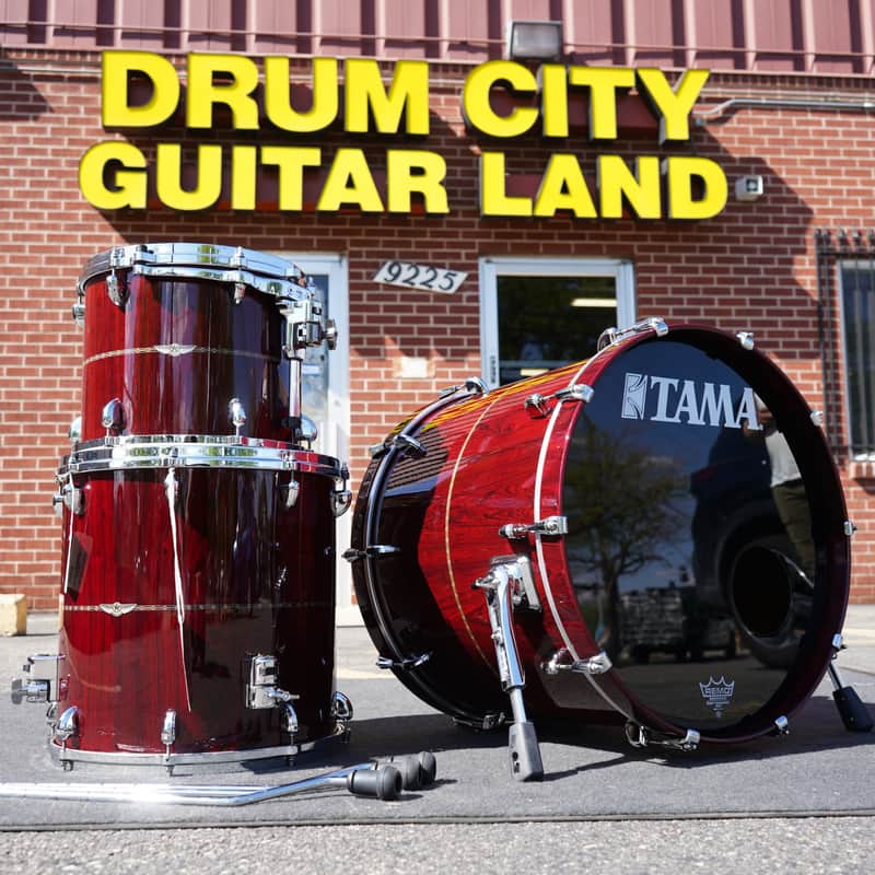 Tama/Japan Star Series 3pc Pure Bubinga Shell Pack - Dark Red Cordia Lacquer | 13", 16", 22" image 1