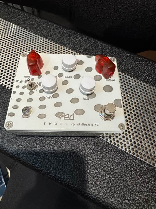 Spiral Electric FX Red spiral overdrive pedal shoe dod image 1
