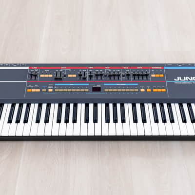 1985 Roland Juno-106 Vintage Analog Synthesizer, Serviced 120v w/ Carry Case image 2