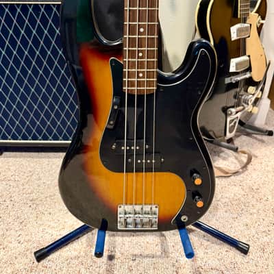 Bentley P-Style Electric Bass Guitar Early 90’s Korean MIK - Sunburst black guard image 2