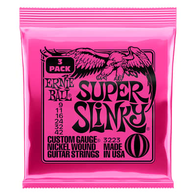 Ernie Ball 3223 Super Slinky Nickel Wound Electric Guitar Strings 3-Pack image 1