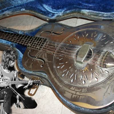 1937 National Style 0 Resonator Nickel-Plated Brass-  Round Neck 14 fret Model- like Keith Richards! image 5