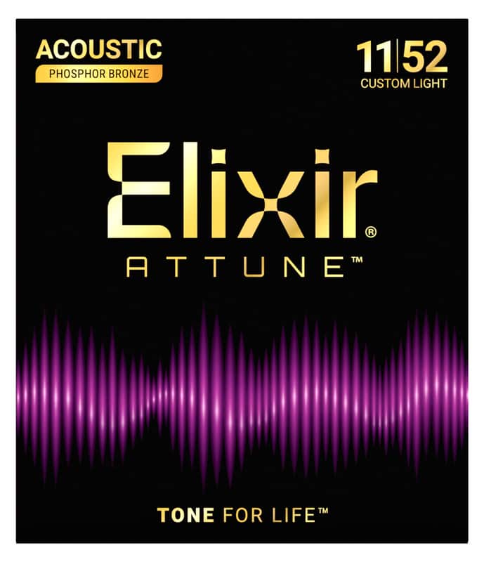 Elixir Attune Phosphor Bronze Acoustic Guitar Strings 11-52 image 1