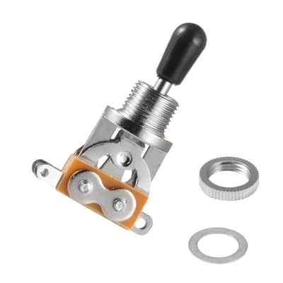 3 Way Short Straight Guitar Toggle Switch Pickup Selector with Tip Knob Caps Compatible with Gibson Toggle Les Paul Electric Guitars(Chrome Tip) image 4