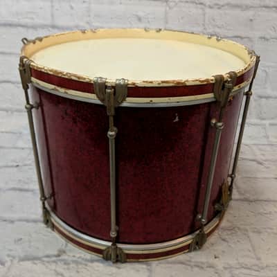 Vintage Ludwig Crimson Marching Snare 16 x 10.5 image 1